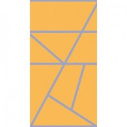 Ręcznik plażowy Crisscro żółty błękitny CLARYSSE rozmiar 90x170 cm