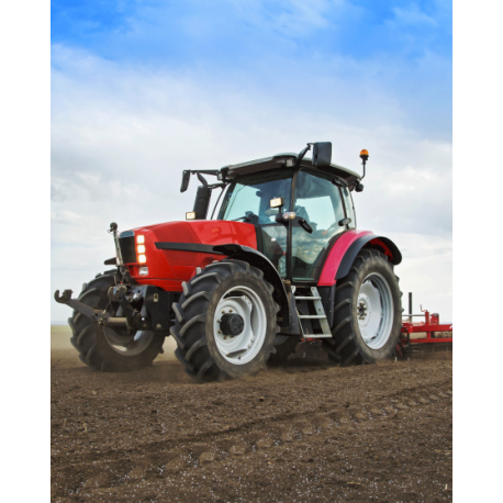 Koc dziecięcy z mikroflaneli Traktor czerwony 8445 JERRY FABRICS rozmiar 120x150 cm