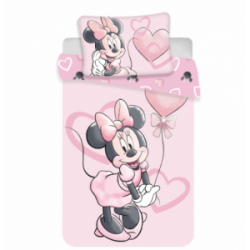 Pościel dla dzieci Myszka Mini Minnie Mouse 9657 różowa JERRY FABRICS rozmiar 100x135 cm