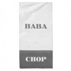Ręcznik plażowy Baba-Chop biały szary rozmiar 80x160 cm