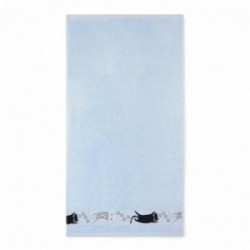 Ręcznik dziecięcy Koty Mgiełka-5460 niebieski ZWOLTEX rozmiar 70x130 cm