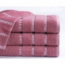 Ręcznik frotte Gino różowy 104 DETEXPOL rozmiar 30x50 cm