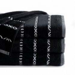 Ręcznik frotte Gino czarny 86 DETEXPOL rozmiar 30x50 cm