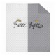 Narzuta dekoracyjna K 115 Prince Princess szara biała DETEXPOL rozmiar 200x220 cm