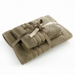 Komplet ręczników 2 szt Loca brązowy EUROFIRANY