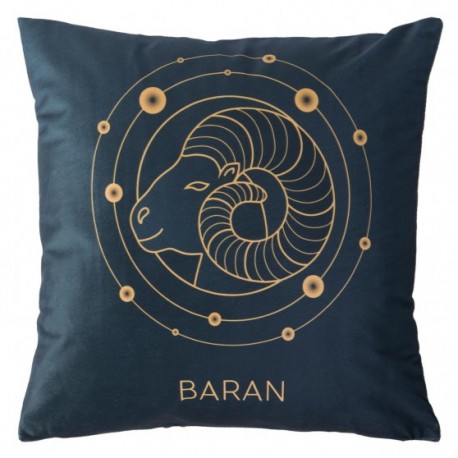 Poszewka dekoracyjna Zodiak Baran turkusowa ciemna welurowa DARYMEX rozmiar 40x40 cm