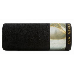 Ręcznik frotte Selena czarny zielony Ewa Minge EUROFIRANY rozmiar 70x140 cm