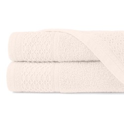 Komplet ręczników 4 szt w pudełku Solano kremowy różowy kwarcowy DARYMEX 50x90+70x140