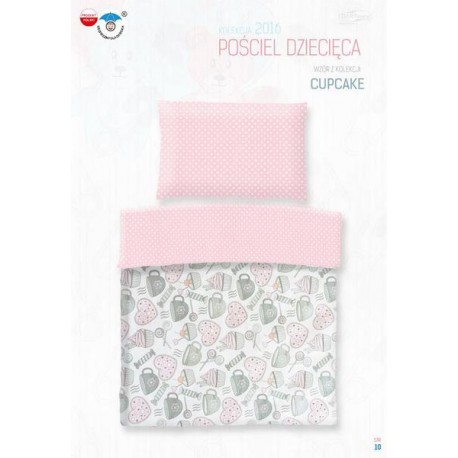 Pościel Cupcake różowa 7790 DARYMEX rozmiar 100x135 cm