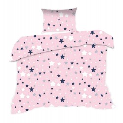 Pościel do łóżeczka 362K różowa gwiazdki EXTRAPOŚCIEL rozmiar 90x120 cm