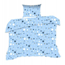 Pościel do łóżeczka 364K niebieska gwiazdki EXTRAPOŚCIEL rozmiar 90x120 cm